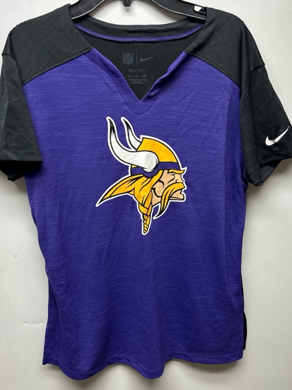Nike Purple and Black Minnesota Vikings Men's Short Sleeve Jersey